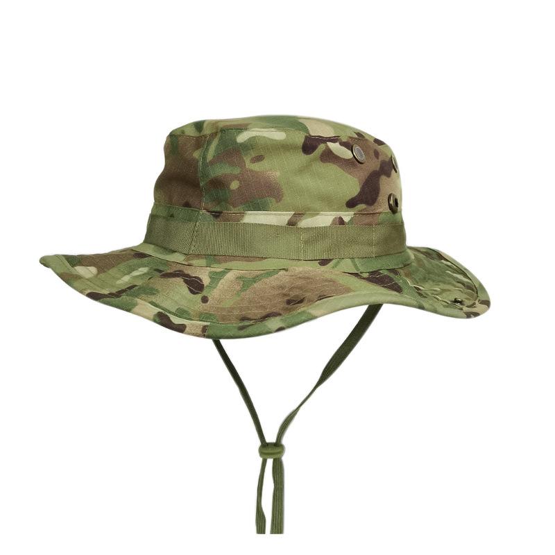 Adjustable Camo Safari Bucket Fishing Boonie Hat Camo Camouflage Boonie Hat With String