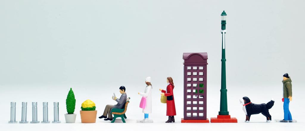 TOMYTEC DioColle 64 09a Street Partially Assembled Figure and Accessory Set 319061 1/64 #CarSnap "Holiday Corner" ABS/PVC Painted,