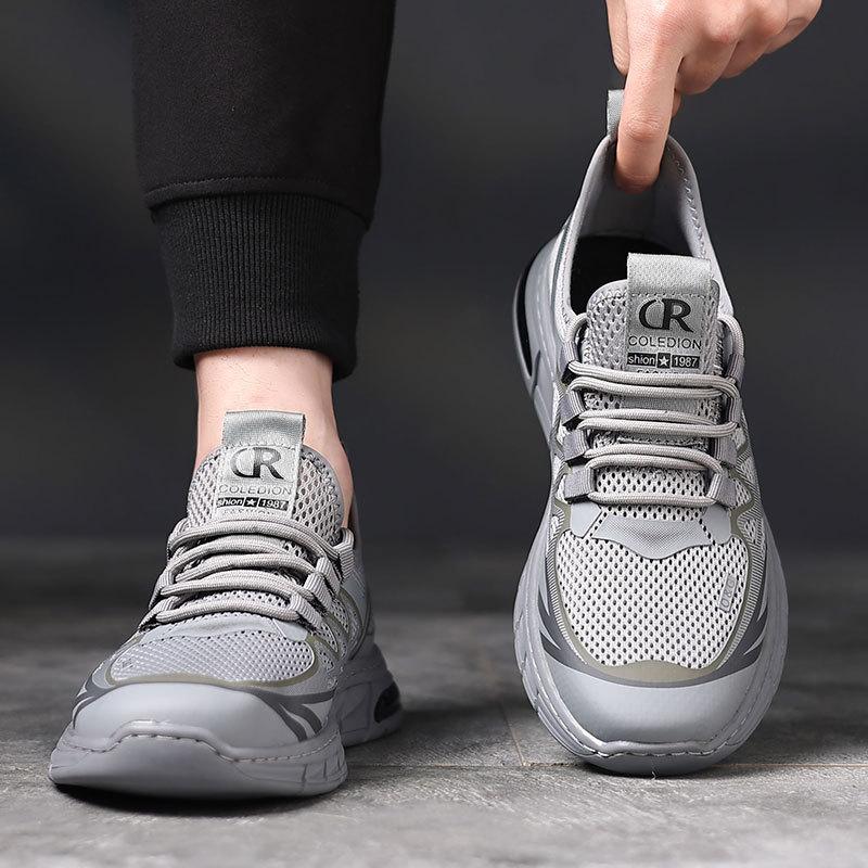 Summer breathable coconut 2025 new versatile casual shoes men's mesh shoes men's trendy shoes flying woven sports shoes men's