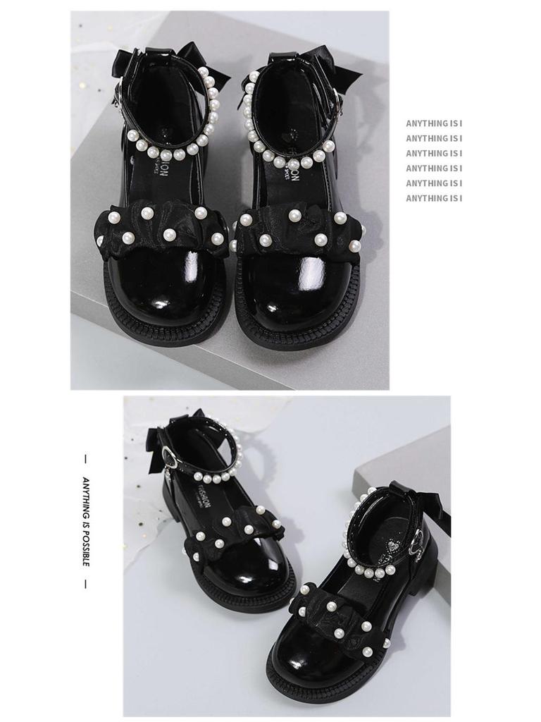 2025 New Korean-Style Girls' Leather Princess Shoes for Spring and Autumn - Soft Sole for Primary School Students