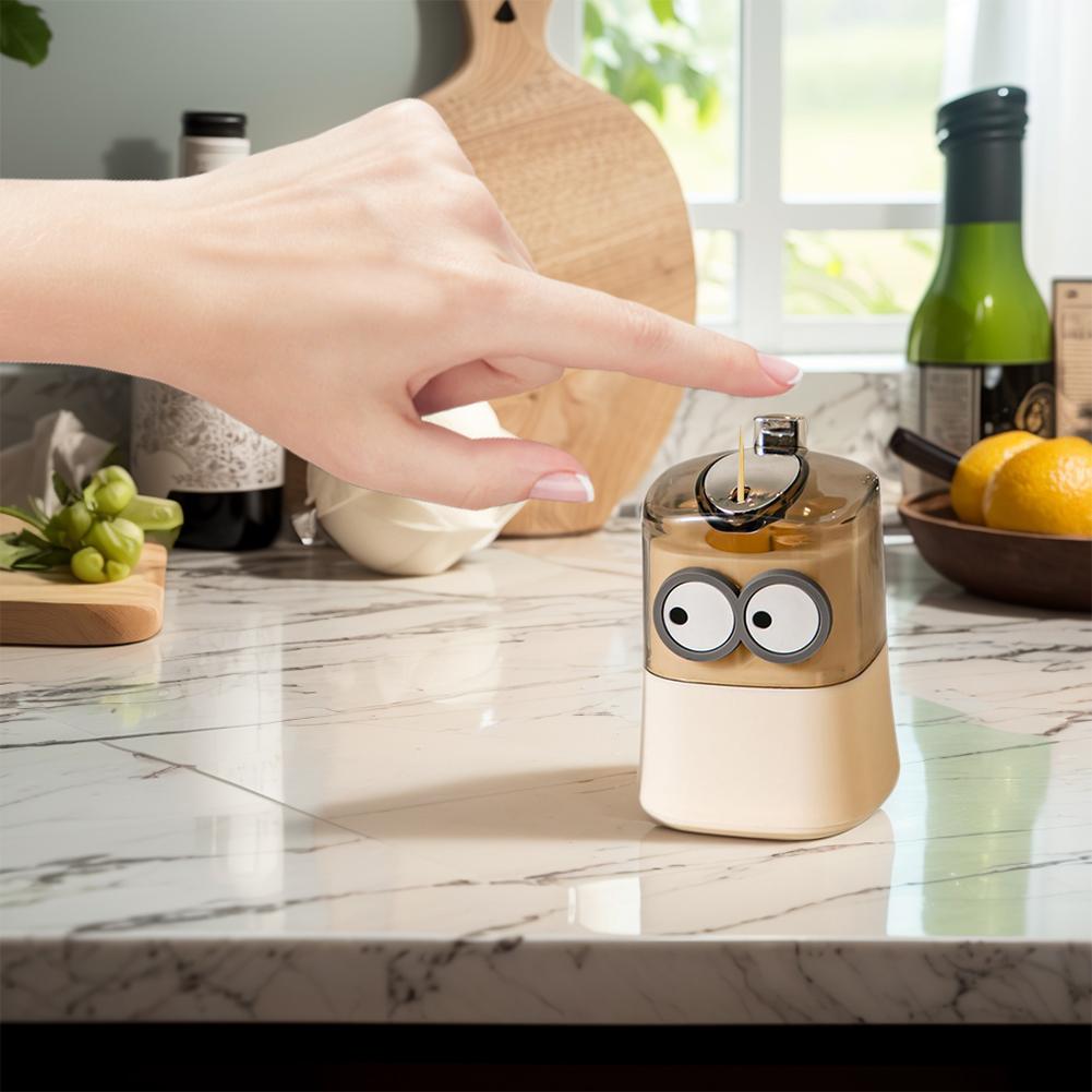 Creative Toothpick Dispenser Pop-Up Automatic Toothpick Box Decorative Toothpicks Container for Home Kitchen Restaurant