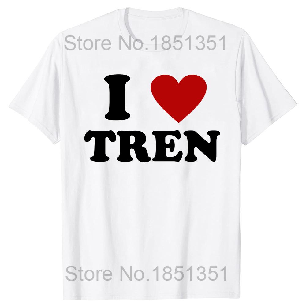 Funny Workout Quote I Love Tren I Heart Tren Bodybuilder TShirt Graphic Tee Tops Short Sleeve Best Friends Gifts S