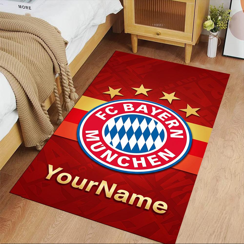Bayern Munich Personalized Name Area Rug Perfect for Hallway Dormitory Living Rooms Bedrooms Antislip Carpet Office home decor