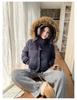 Women’s Short Hooded Windproof Thicken Warm Winter Jacket With Fur Collar