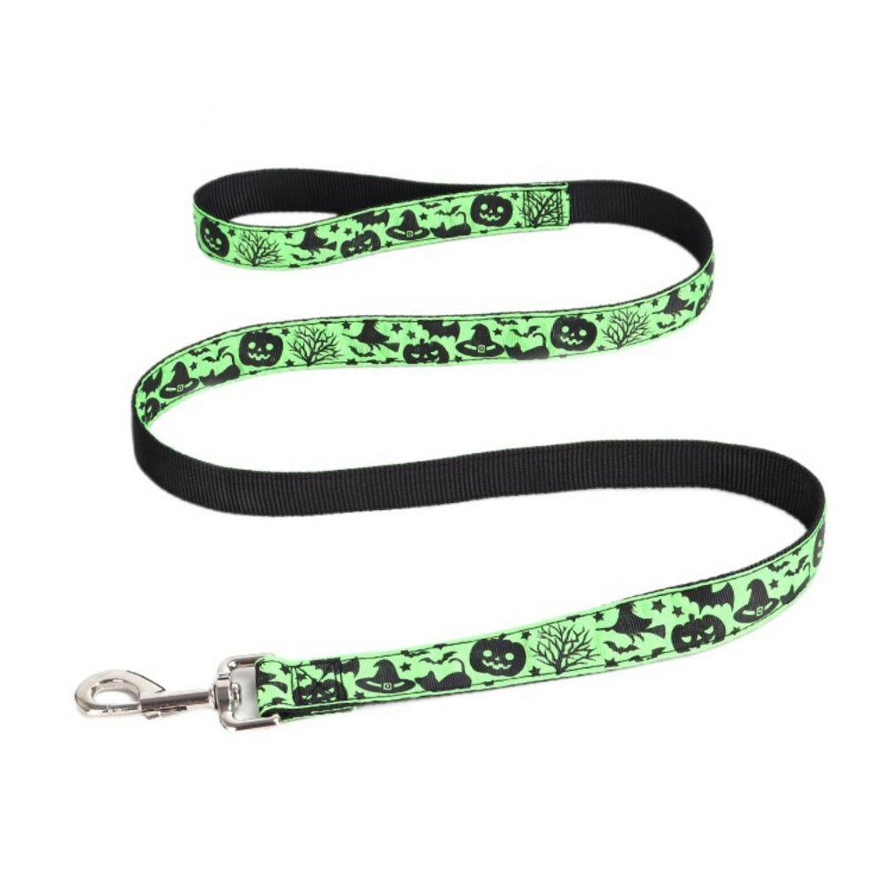 Adjustable Pet Pumpkin Skull Collar Quick Release Dog Traction Rope  for Dogs Cats