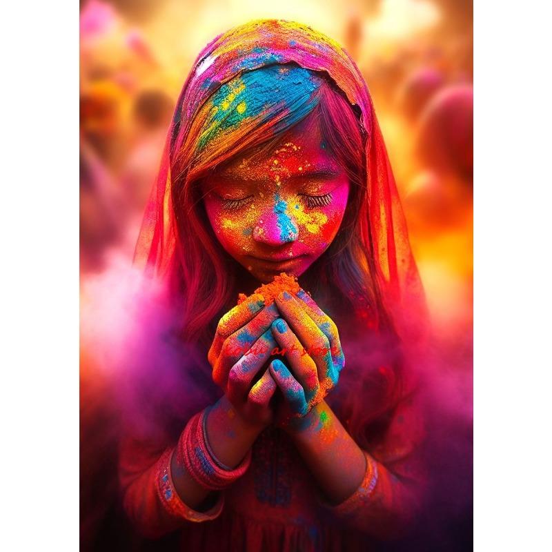 

Фестиваль Холи Индия Девушка Африканская Женщина Красочная Пыль Всплеск Портрет Постер Принт Холст Живопись Настенная Картина Домашний Декор Комнаты 21cm×30cm NoFrame