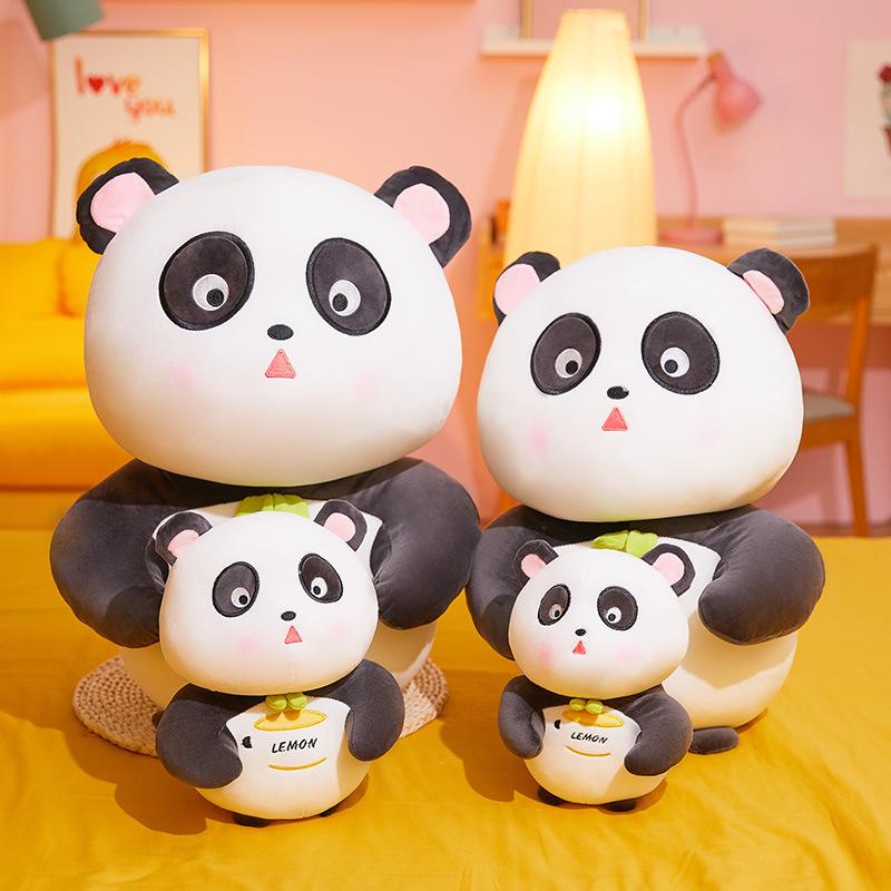 Cute panda plush toy small doll sleeping pillow doll birthday gift rag doll girl hugging bear