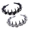 Women Headband Faux Crystal Decor Twist Cloth Hair Hoop Bright Color Lightweight Versatile Headband Hair Accessory