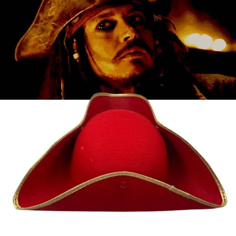 Stylish Red Pirate Captain Hat Cosplay Costume Accessory For Halloween Parties And Events