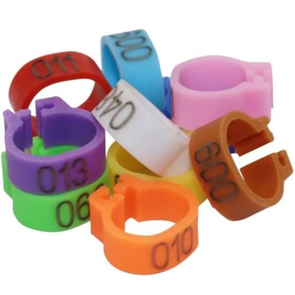 100pcs Portable Poultry Ankle Bands Mixed Colour Band Foot Ring  Poultry Accessories