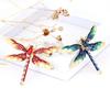Fashion Crystal Vintage Dragonfly Brooch Large Insect Brooches for Women Pins Wedding Jewelry Accessories
