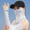 Summer Outdoor Breathable Women Ice Silk Veil Uv Protection Face Neck Cover Hanging Ear Sunscreen Face Cover for Fishing Cycling