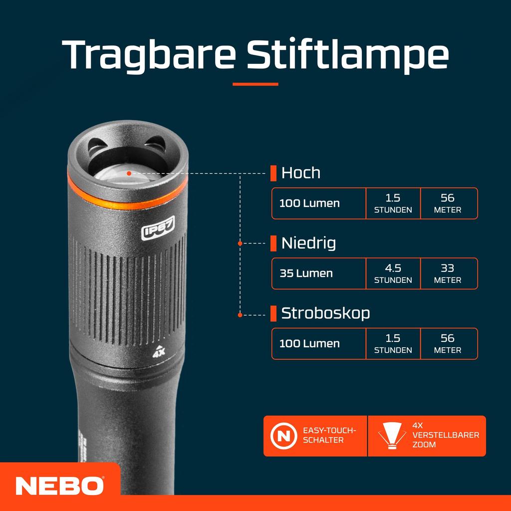 COLUMBO 100 Rechargeable LED Light (NEBPOC0006G)