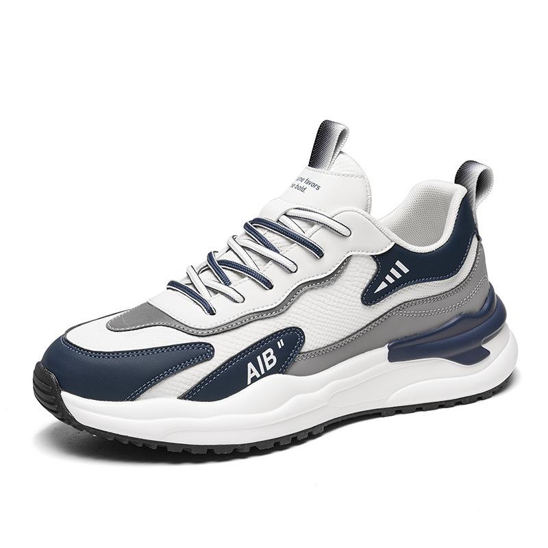 Autumn live broadcast new leather sneakers comfortable soft-soled dad shoes daily casual basketball shoes running men's shoes