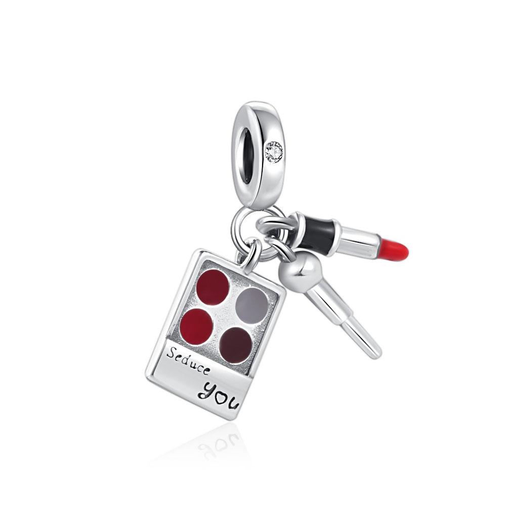 Jewerlry Accessories New Red Makeup Pendant Charm Diy Copper Firefly Eik Christmas Tree Bead Fit Diy Bracelet