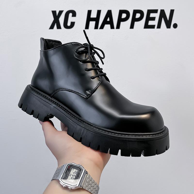 2024 New Martin Boots Men's Tooling Boots Men's Short Boots Platform Big Head Derby Shoes 23009-A