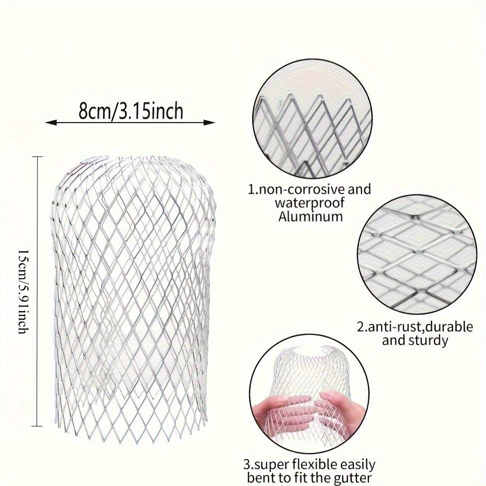 4-Pack Aluminum Gutter Guard Protector, Expandable Leaf Guard Mesh Filter, Debris Prevention for Downspouts, Easy Installation, Durable Material