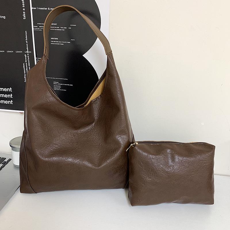 

Сумка Niche Texture Underarm Bag женская ретро простая сумка-тоут повседневная большая вместительная сумка через плечо кофейный