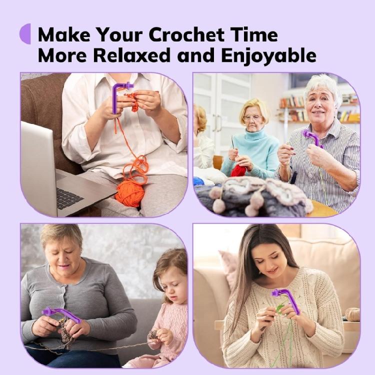 Outil de démarrage au crochet pour débutants Ensemble de crochets multifonctionnel Portable en plastique Pour l'artisanat au tricot