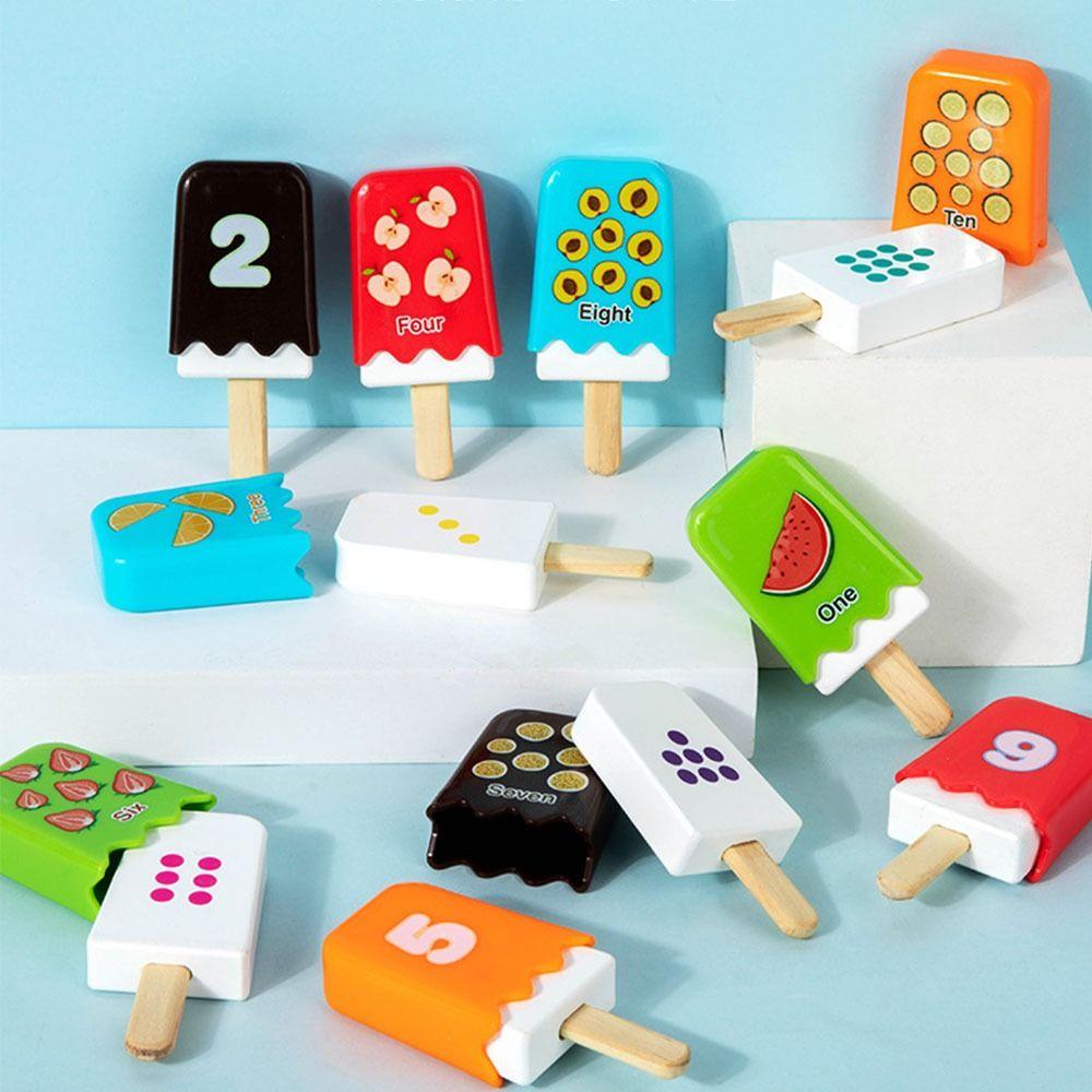 

Training Sensory Numbers Ice Pops Toys Childhood Education Color Game for Boys and Girls