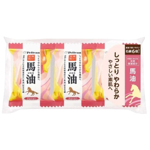 

Pelican Soap Pelican Family Soap Horse Oil 6P (80g x 6)