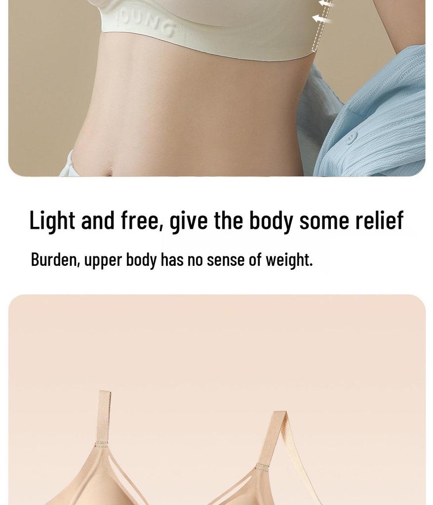 Seamless Plus Size Invisible Support Bra for Women - Lifting, Anti-Sagging, Thin Style, Minimizing Large Chest
