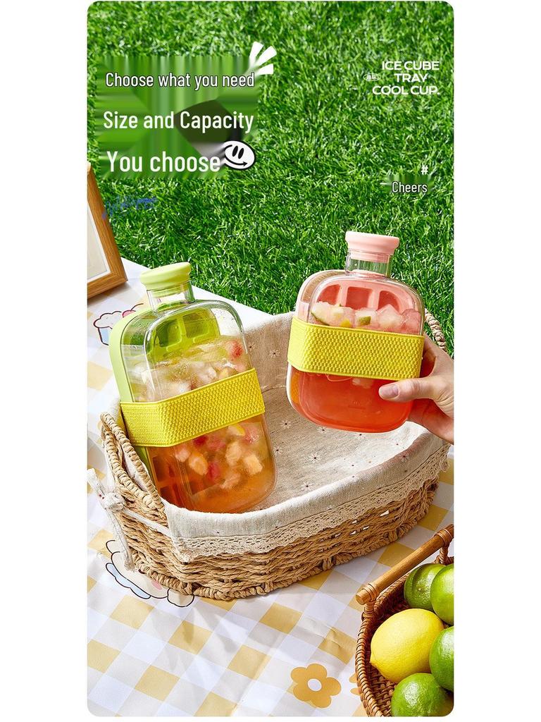 Trendy Ice Cube Tray: Zero-Contact Removal, Outdoor Straw Cup & Fitness Curling Pot