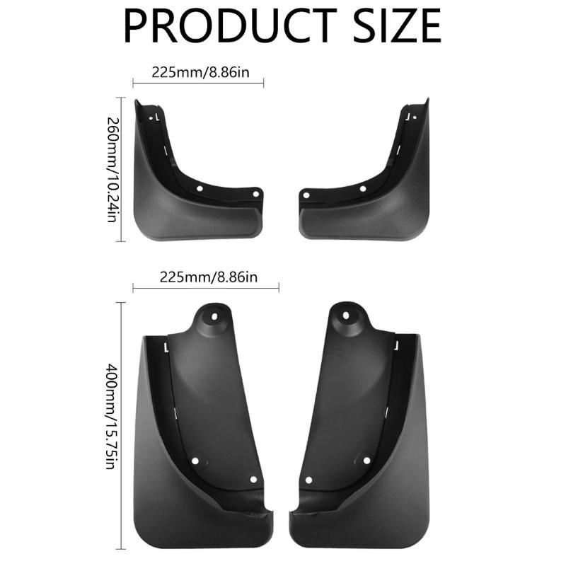 Heavy Duty Splash Guards Weatherproof Construction Automotive Wheel Mudguards Enhances Wheel Coverage for