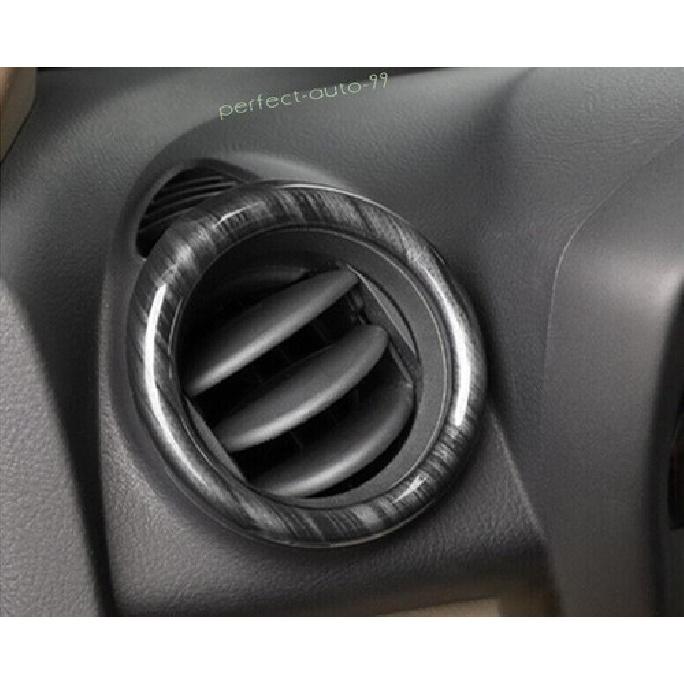 For Toyota RAV4 2006-2011 2012 Black Wood Grain Dash AC L&R Air Outlet Vent Trim