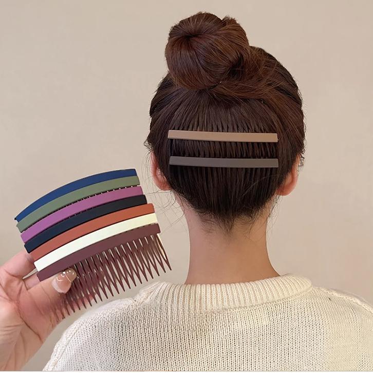 Pettine per capelli da donna a tinta unita, grande, semplice, fermaglio per capelli, frangetta, sistemazione fissa, capelli spettinati, fascia per capelli, pettine per la parte posteriore della testa, accessori per capelli