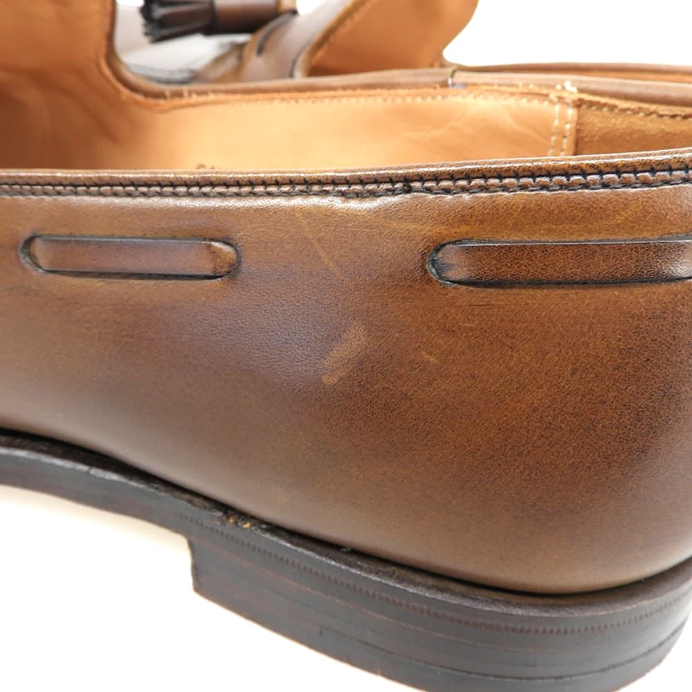 Crockett&Jones Excellent condition Cavendish 2 burnished calfskin tassel loafers, size 9E, 29376A-B02L1, 325 last shoes 9E Dark brownUsed