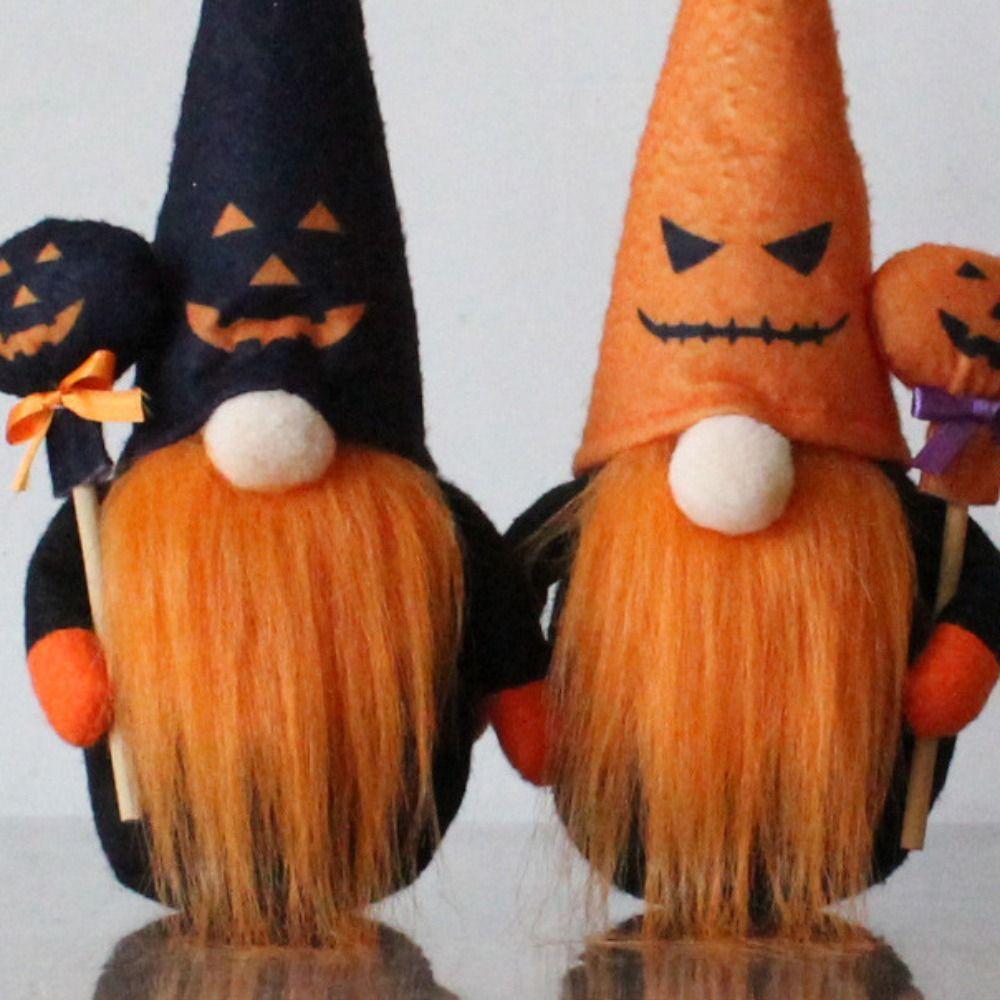 Cute Pumpkin Faceless Doll Desktop Ornaments Dwarf Dolls Cute Gnome Plush Doll  Party