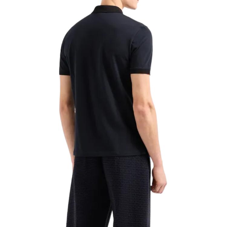 EMPORIO ARMANI Logo Embroidered Short Sleeved Polo Shirt 3D1FM1-1JTKZ-0920