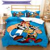 3-teiliges Bettwäscheset mit Asterix dem Gallier Bettbezugset enthält Bettbezug & Kissenbezüge, perfekte Ganzjahres-Schlafzimmerdekoration & Geschenk
