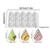 Heat-Resistant 3D Pear Silicone Mold 15 Cavity French Dessert Molds  Pastry