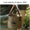 20L Folding Bucket Outdoor Portable Hand-held Fishing Bucket Large Capacity Camping Travel Storage Bucket Camping Essential