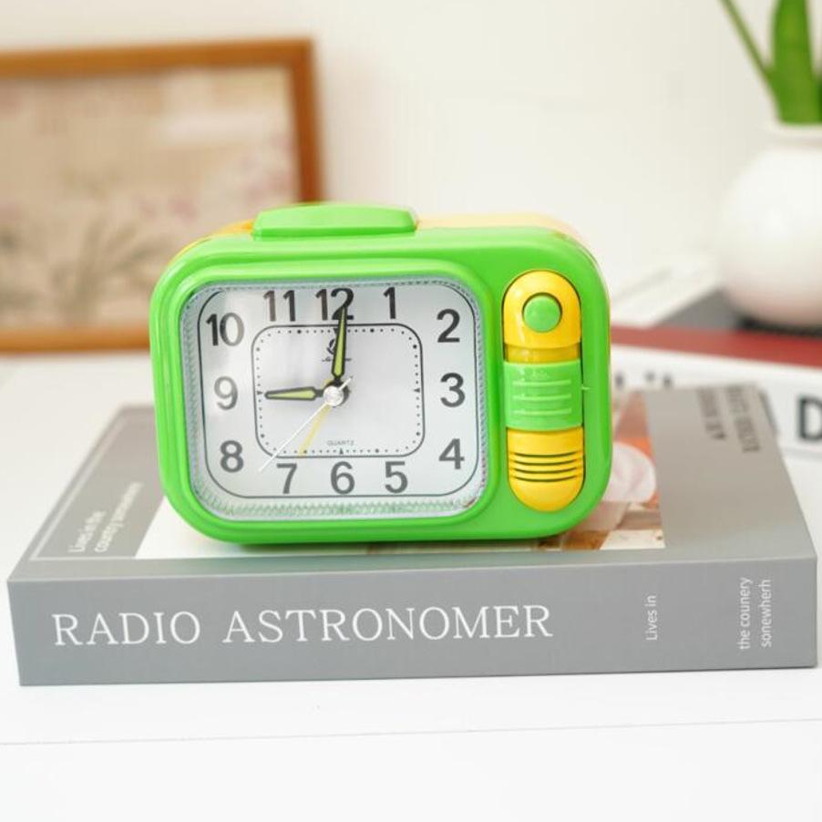Creative Music Alarm Clock Student Clock Night Light Loud Sound Volume Living Room Desktop Children Bedroom Bedside Home Table Clock
