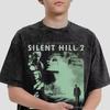 Silent Hill 2 Βιντεοπαιχνίδι Μαύρο Ρετρό Gaming Παιχνίδι Μεγάλο T-shirt 100% Βαμβάκι Vintage Πλυμένο T-shirt για άνδρες γυναίκες hiphop streetwear