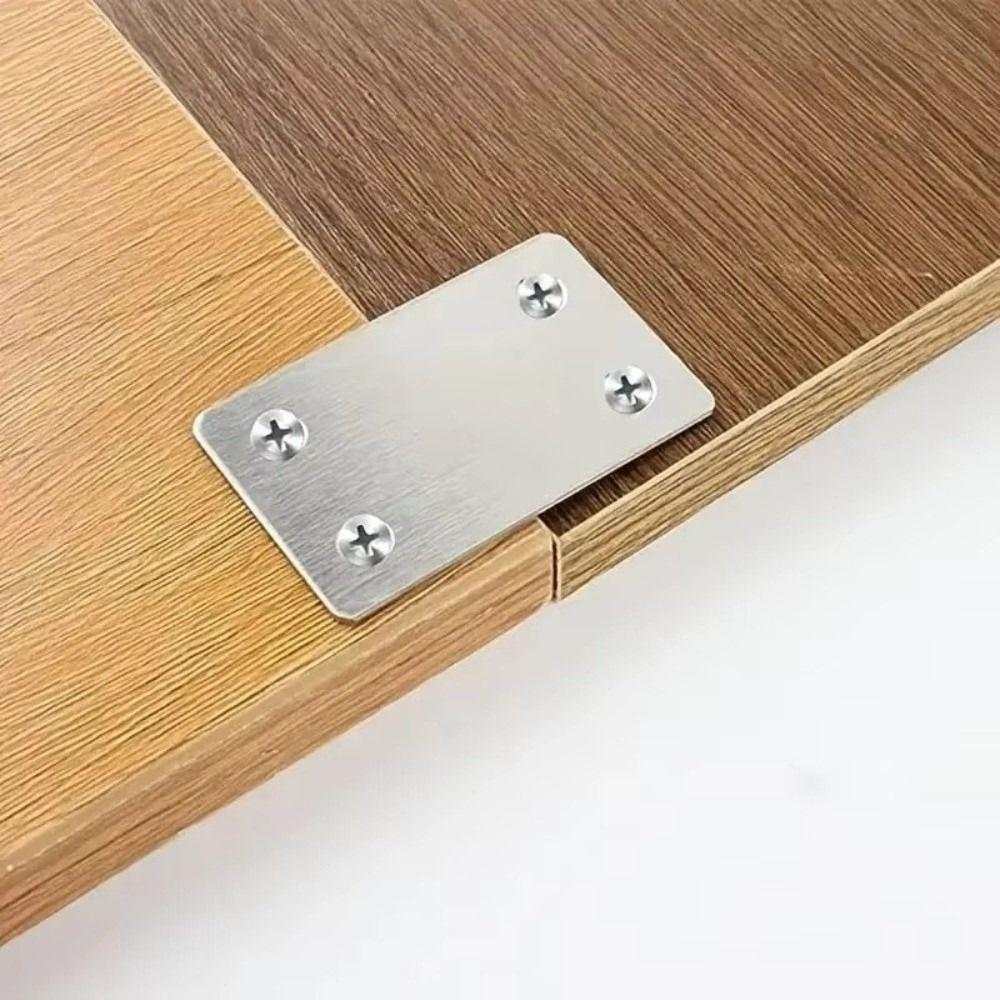 1/4Pcs Stainless Steel Fixing Corner Brackets 1.5mm/0.06'' Quick Links Durable Iron Plate  Chair