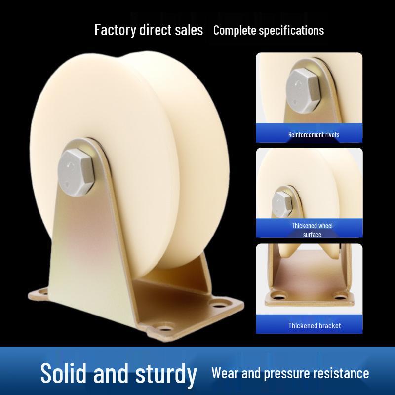 Plastic Nylon V-Groove & U-Groove Pulley for Sliding Door Trolley and Steel Wire Rope