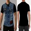 Men's Skeleton Graphic T-shirts Funny 3D Fake Jacket Print Men Women Punk Street Style T shirt Casual Outdoor Youth Tees Y2k Top