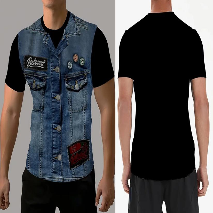 Men's Skeleton Graphic T-shirts Funny 3D Fake Jacket Print Men Women Punk Street Style T shirt Casual Outdoor Youth Tees Y2k Top