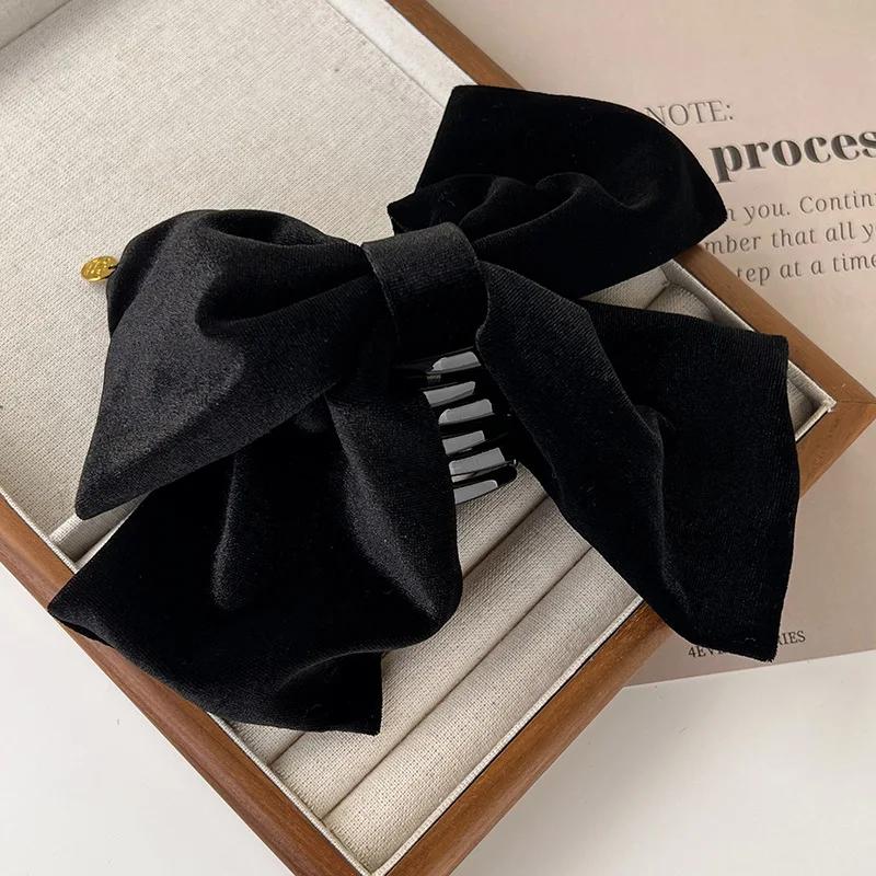 

Ретро Вельвет Милый Бант Большая Заколка-Краб Акула для Волос для Женщины Девушки Темперамент Заколки Шпильки Модные Аксессуары для Волос Новые