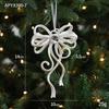 White Irregular Pendant with Gold Glitter Angel Wings, Single Pack Christmas Tree Ornament.