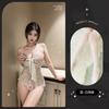Sexy lingerie lace hollowed-out tights seductive small breasts show big open gear no-take-off onesie