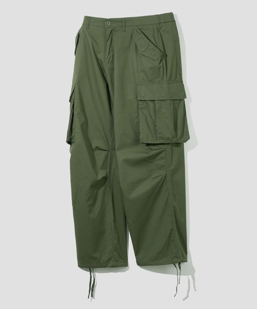 AGOD Cargo Strap Parachute Cotton Pants [Khaki]