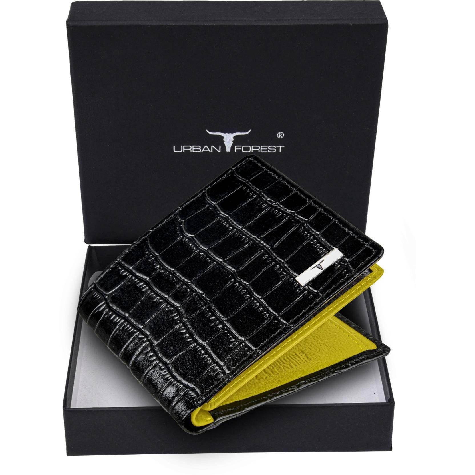 

Чоловічий повсякденний, формальний, дорожній, модний чорний гаманець з натуральної шкіри з RFID-захистом (6 слотів для карток)