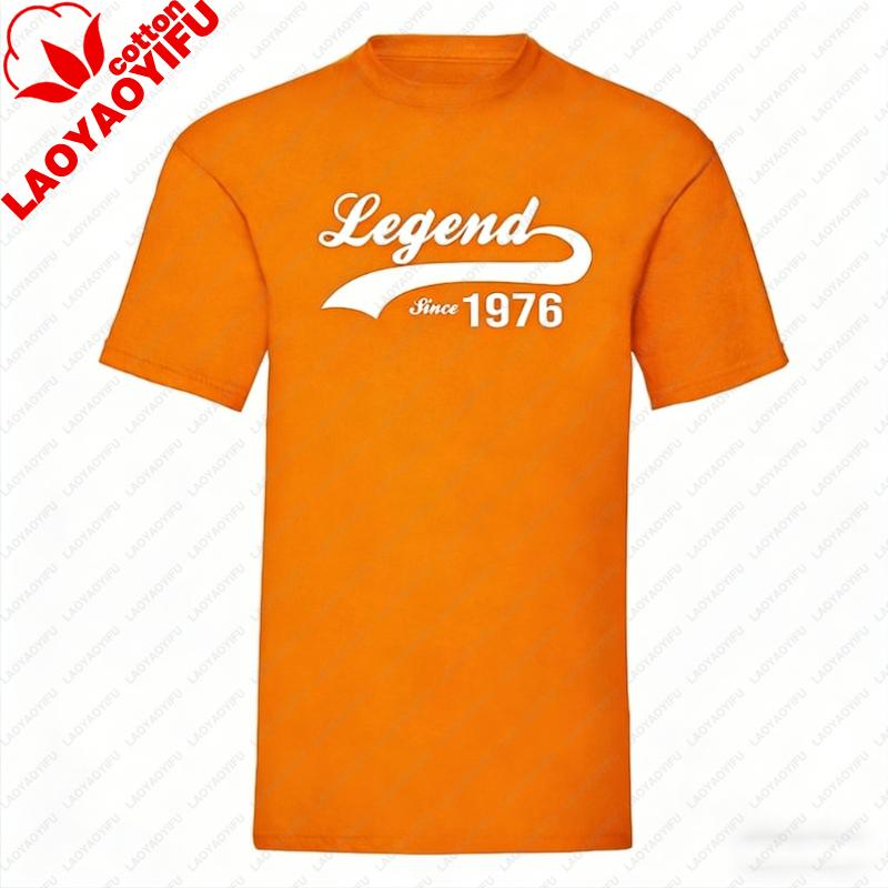 Legend Since Graphic TShirt Perfect 50th Birthday Gift for Men  Women Vintage 1976 Year Old Shirt Unique Idea Streetwear S