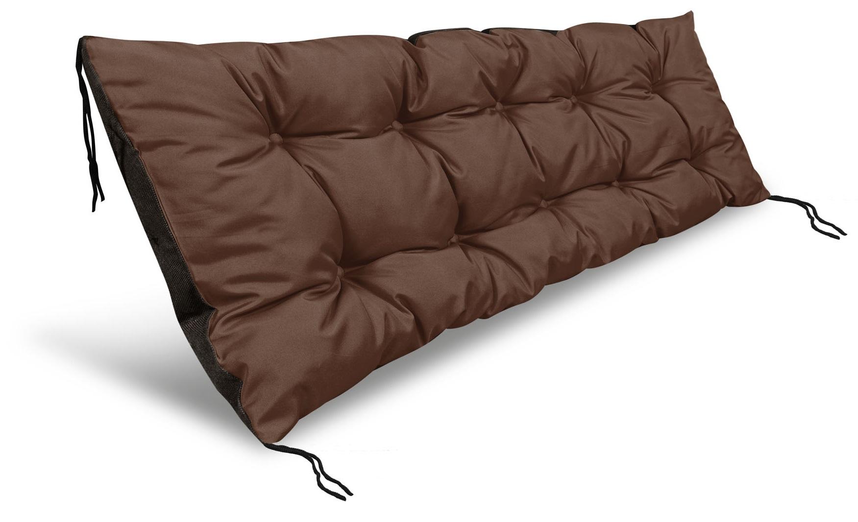 Garden cushion 120x40 cm waterproof for pallet bench brown
