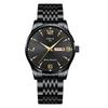 Men's Ultra-Thin Luminous Waterproof Alloy Wristwatch with English-Chinese Calendar and Solid Steel Band